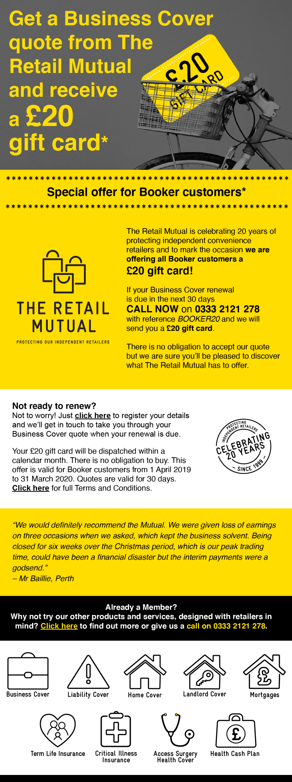 Design of email shot for The Retail Mutual The Retail Mutual email shot design
